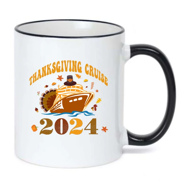 Family Thanksgiving Cruise 2024 Autumn Cruise Squad Fall Gift Black Color Changing Mug