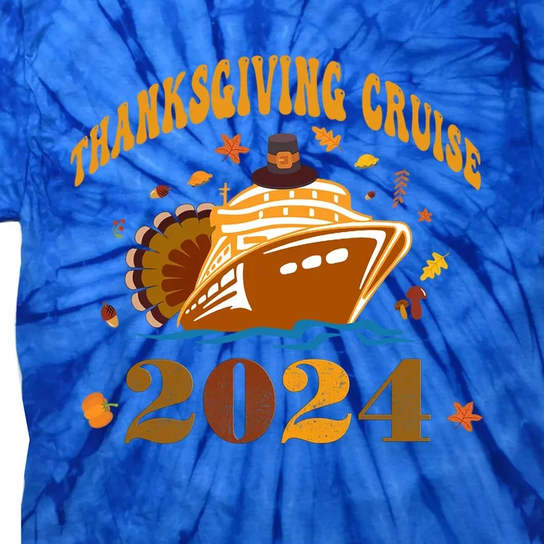 Family Thanksgiving Cruise 2024 Autumn Cruise Squad Fall Gift Tie-Dye T-Shirt