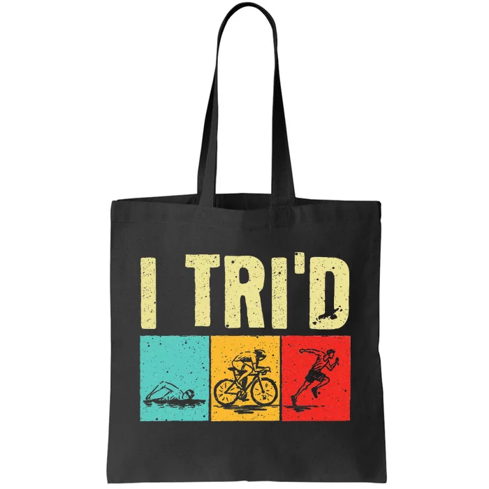 Funny Triathlon Cyclist Swimmer Triathletes Tote Bag