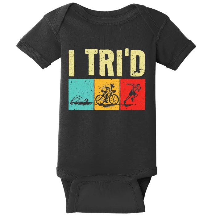 Funny Triathlon Cyclist Swimmer Triathletes Baby Bodysuit