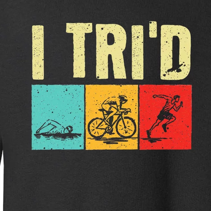 Funny Triathlon Cyclist Swimmer Triathletes Toddler Sweatshirt