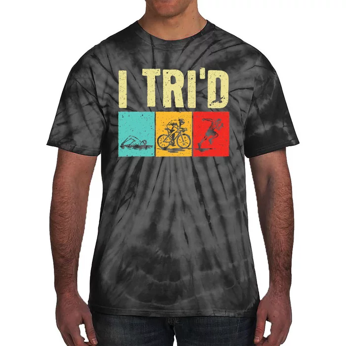 Funny Triathlon Cyclist Swimmer Triathletes Tie-Dye T-Shirt