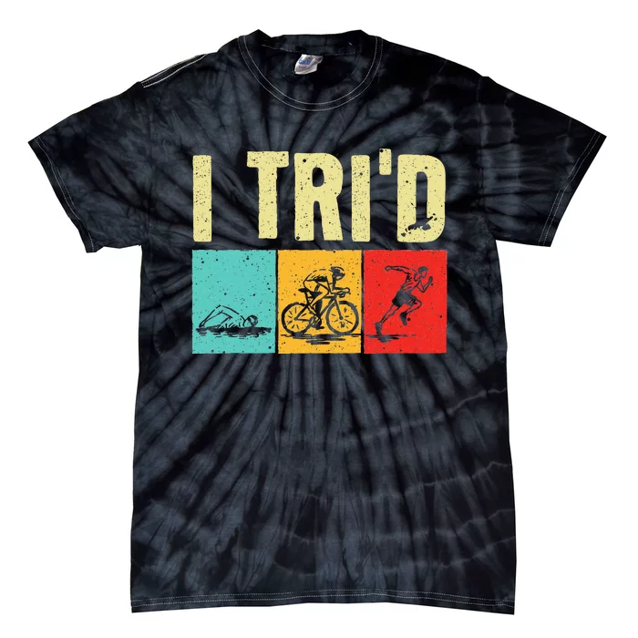 Funny Triathlon Cyclist Swimmer Triathletes Tie-Dye T-Shirt