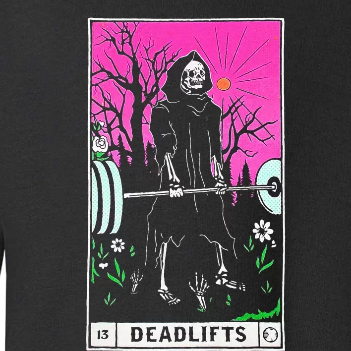 Funny Tarot Card Deadlifts Gym Workout Occult Reader Black Classic Fit Toddler Sweatshirt