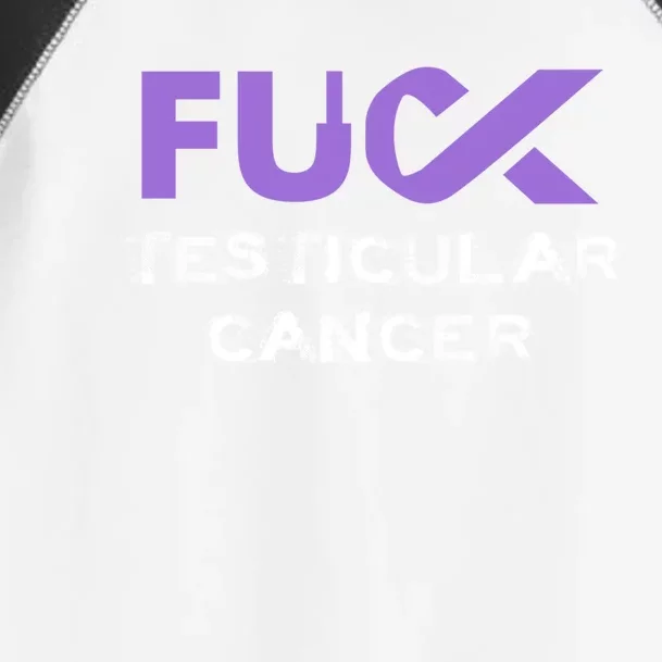 Fuck Testicular Cancer Awareness Gift Toddler Fine Jersey T-Shirt