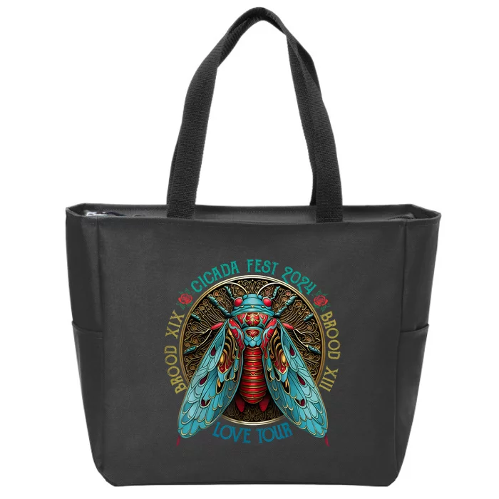 Funny The Cicadas Reunion Summer 2024 Zip Tote Bag