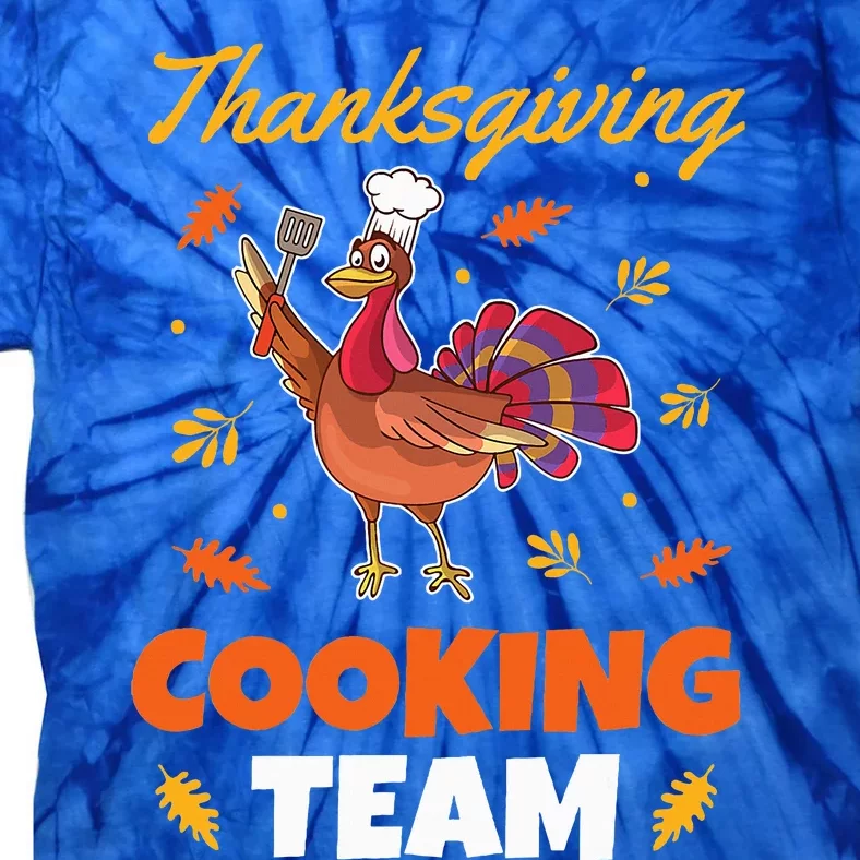 Funny Turkey Chef Outfit  Thanksgiving Cooking Team Tie-Dye T-Shirt