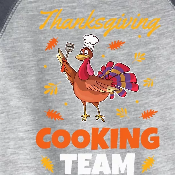 Funny Turkey Chef Outfit  Thanksgiving Cooking Team Toddler Fine Jersey T-Shirt