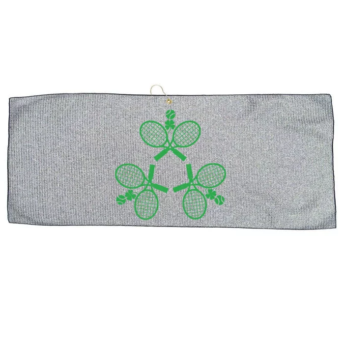 Funny Tennis Clover Costume St Patricks Day Gift Large Microfiber Waffle Golf Towel