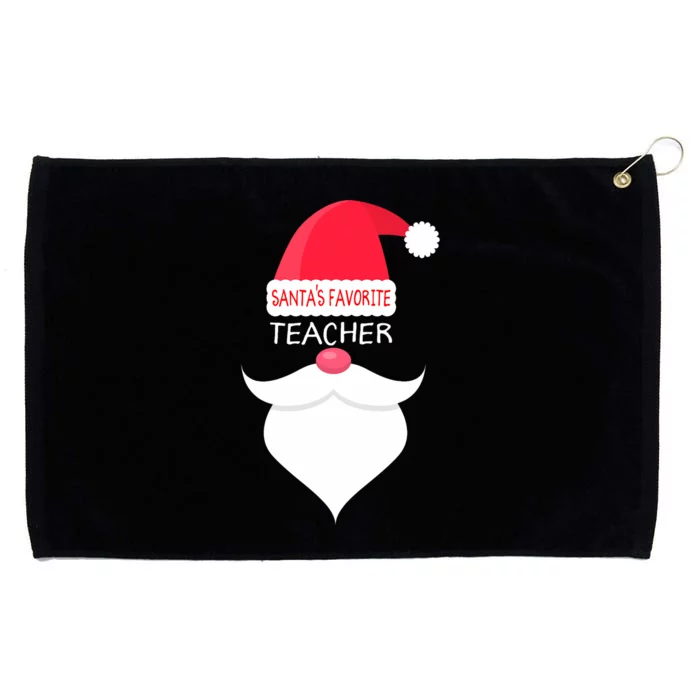 Funny Teacher Christmas Gift Santas Favorite Grommeted Golf Towel