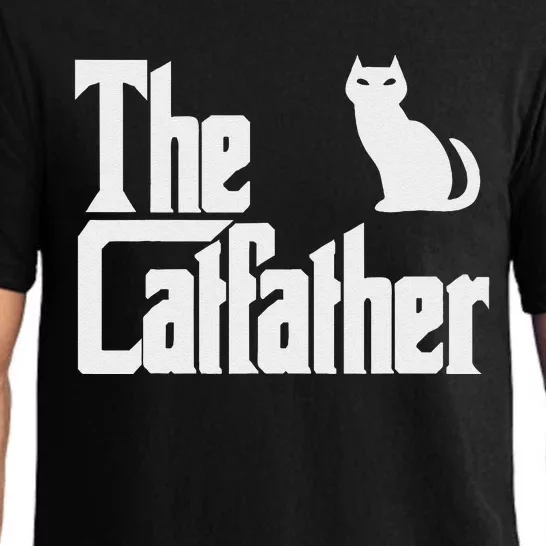 Funny The Catfather Fathers Day Cat Dad Pet Owner Gift Pajama Set