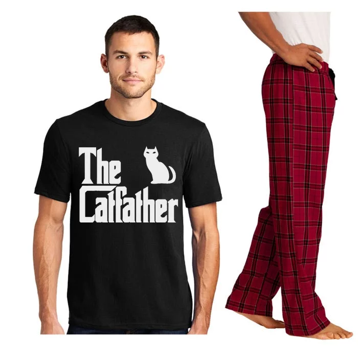 Funny The Catfather Fathers Day Cat Dad Pet Owner Gift Pajama Set