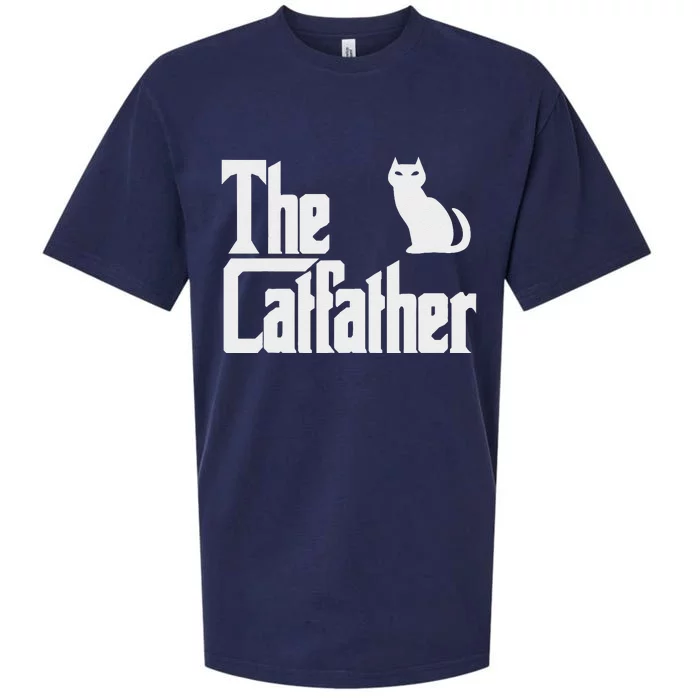 Funny The Catfather Fathers Day Cat Dad Pet Owner Gift Sueded Cloud Jersey T-Shirt