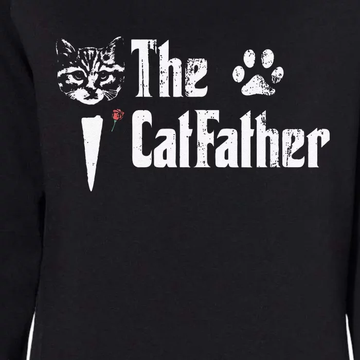 Funny The Catfather Funny Fathers Day Gift For Cat Daddy Womens California Wash Sweatshirt