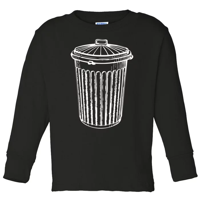 Fun Trash Can Meaningful Gift Garbage Day Toddler Long Sleeve Shirt