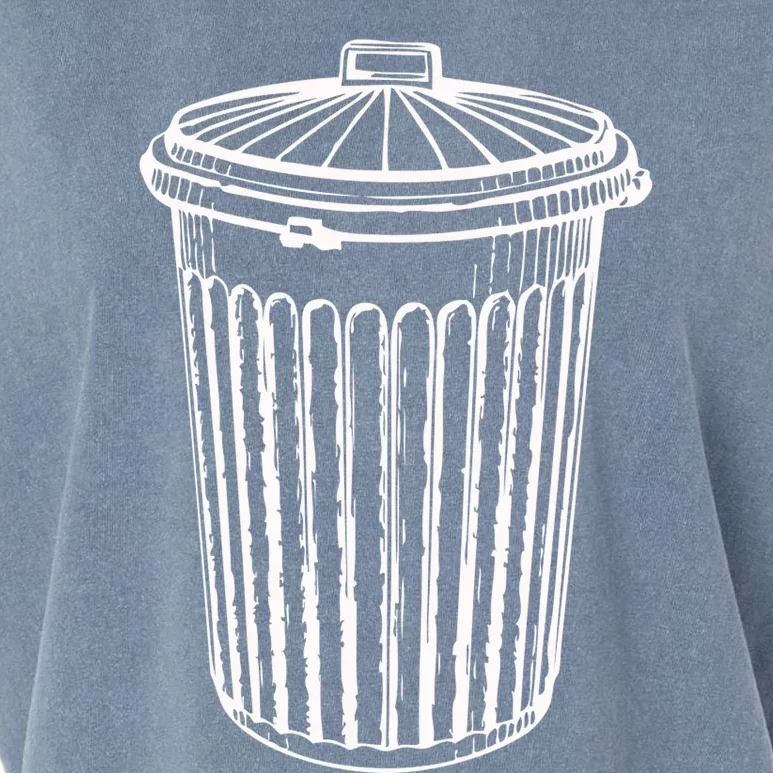 Fun Trash Can Meaningful Gift Garbage Day Garment-Dyed Women's Muscle Tee