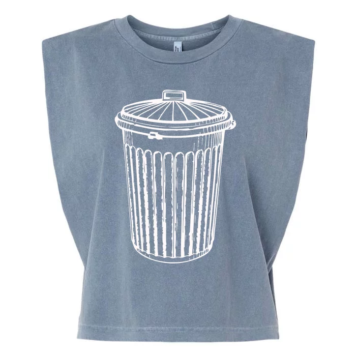 Fun Trash Can Meaningful Gift Garbage Day Garment-Dyed Women's Muscle Tee