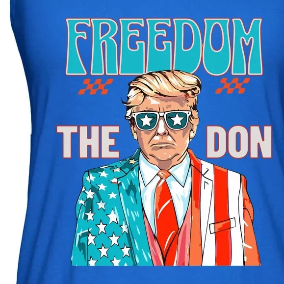 Freedom The Don Donald Trump Daddy President Ladies Essential Flowy Tank