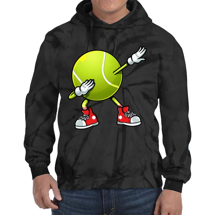 Funny Tennis Dab Ball Player Racket Sports Fan Dabbing Tie Dye Hoodie