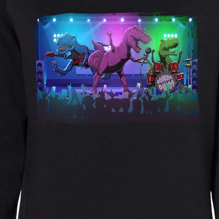 Funny Trex Dinosaurs Rock Band Concert Womens California Wash Sweatshirt