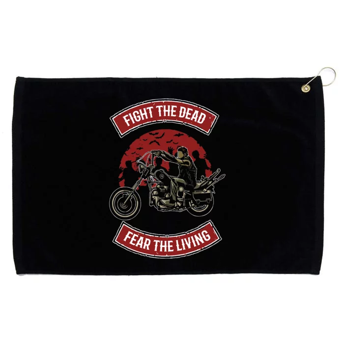 Fight The Dead Fear The Living Scary Zombies Zombie Scary Grommeted Golf Towel