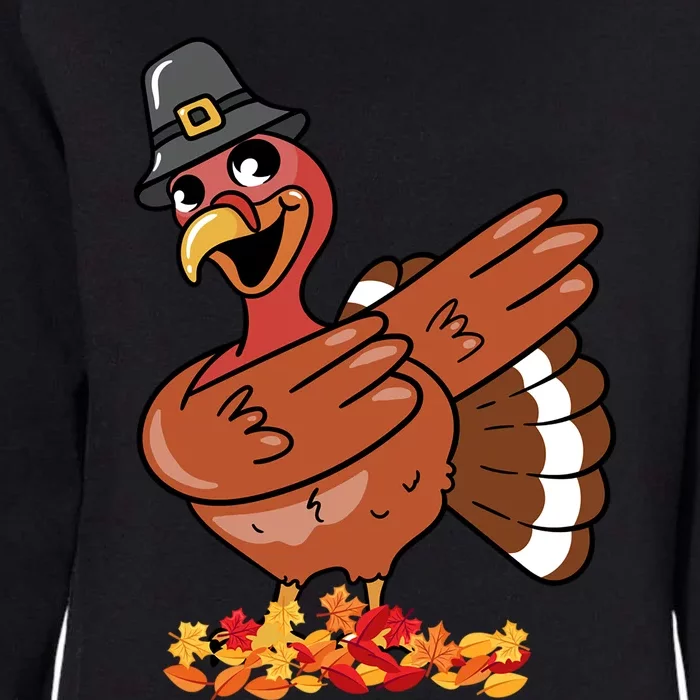 Funny Thanksgiving Dabbing Turkey Food Joke Fall Gift Womens California Wash Sweatshirt