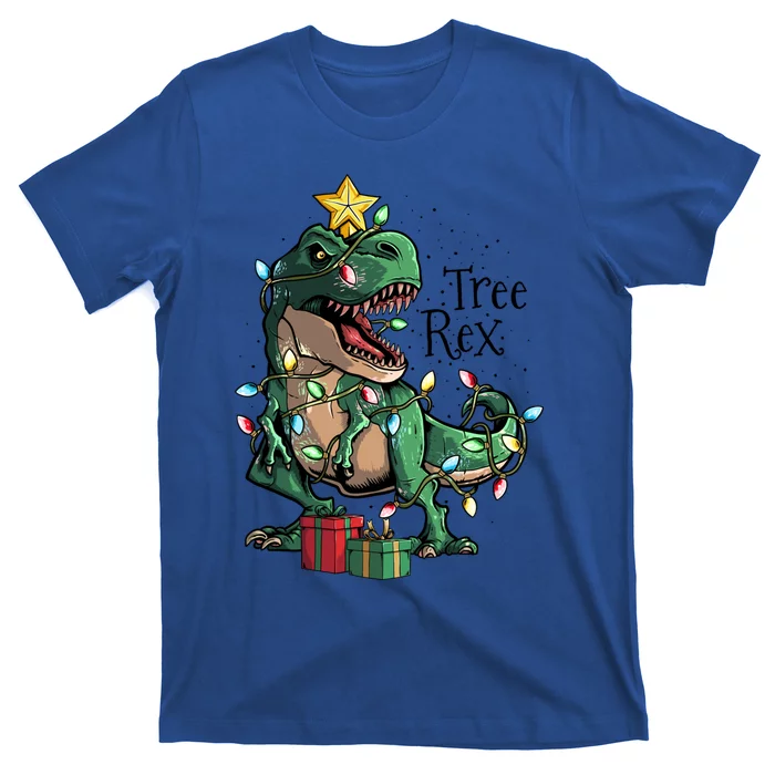 Funny Trex Dinosaur Christmas Tree Rex Gift T-Shirt