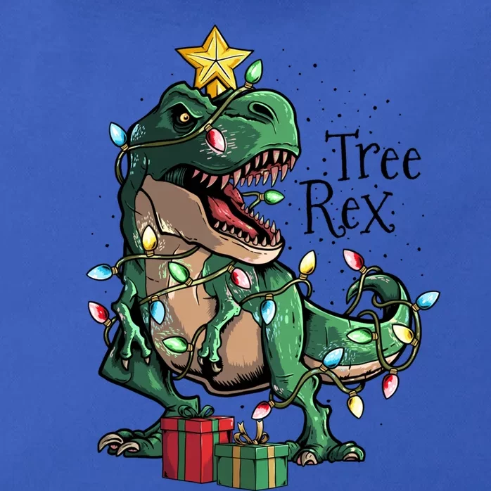 Funny Trex Dinosaur Christmas Tree Rex Gift Zip Tote Bag