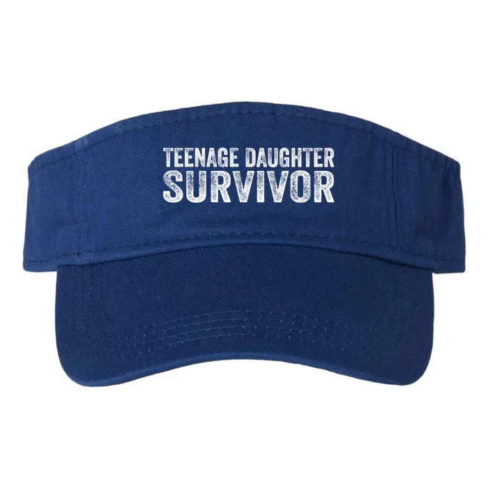 Funny Teenage Daughter Survivor Humor Fathers Mothers Day Valucap Bio-Washed Visor