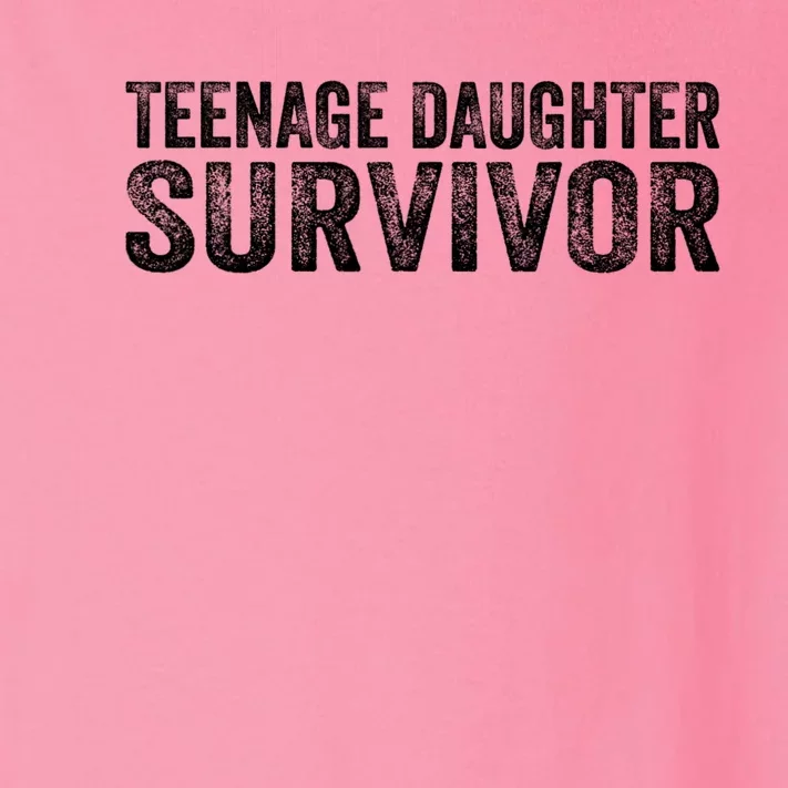 Funny Teenage Daughter Survivor Humor Fathers Mothers Day Toddler Long Sleeve Shirt