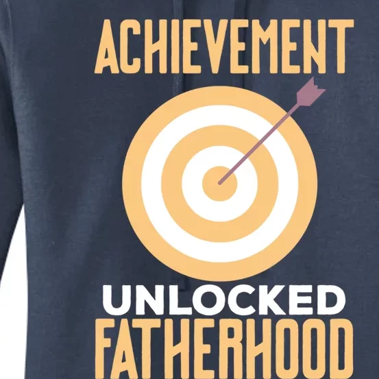 First Time Dad Fathers Day Achievet Unlocked Fatherhood Gift Women's Pullover Hoodie