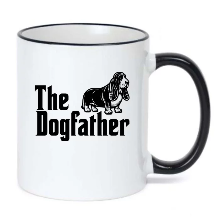 Funny The Dogfather Bassett Hound Lover Black Color Changing Mug