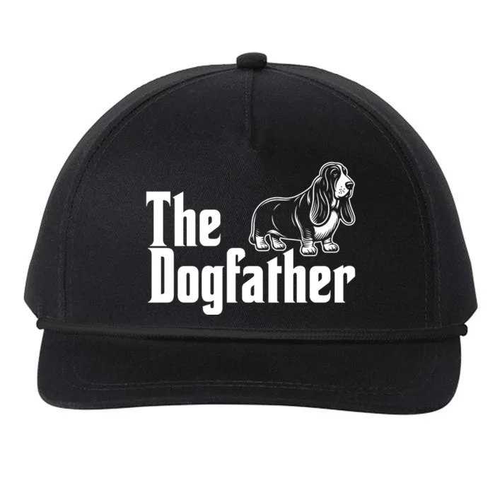 Funny The Dogfather Bassett Hound Lover Snapback Five-Panel Rope Hat