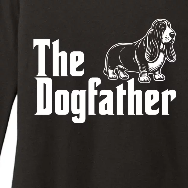 Funny The Dogfather Bassett Hound Lover Womens CVC Long Sleeve Shirt