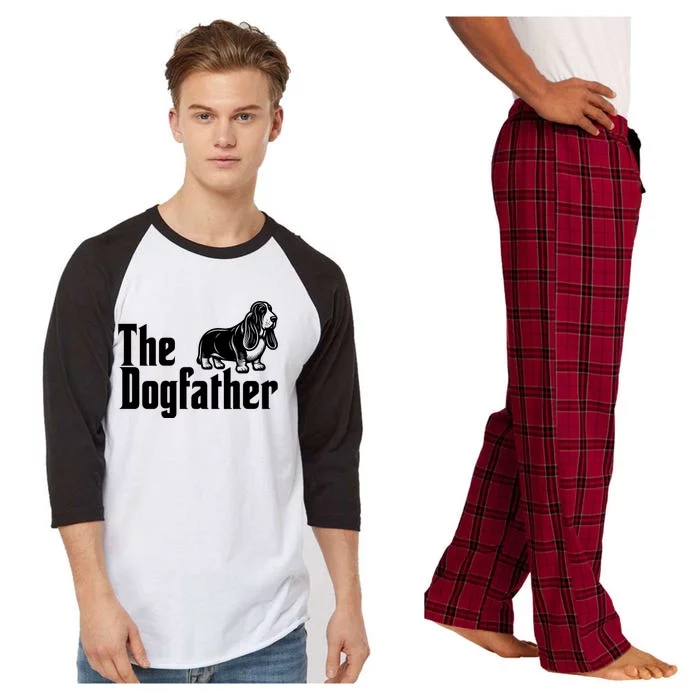 Funny The Dogfather Bassett Hound Lover Raglan Sleeve Pajama Set