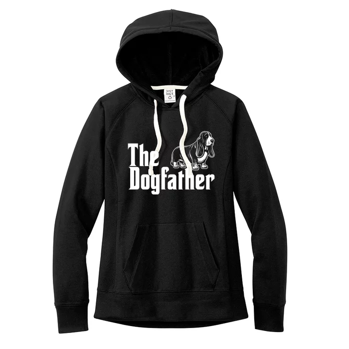 Funny The Dogfather Bassett Hound Lover Women's Fleece Hoodie