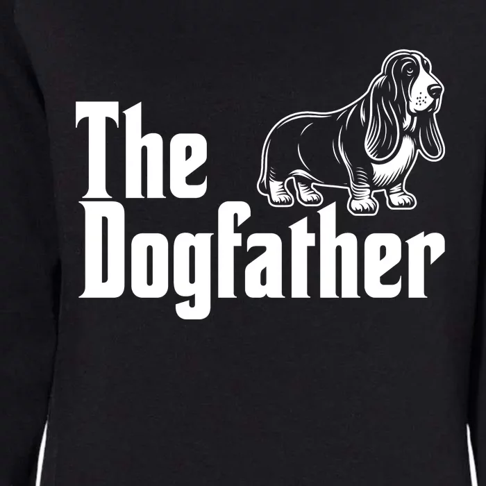 Funny The Dogfather Bassett Hound Lover Womens California Wash Sweatshirt