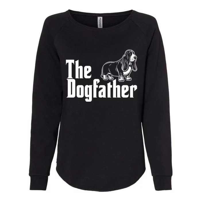 Funny The Dogfather Bassett Hound Lover Womens California Wash Sweatshirt