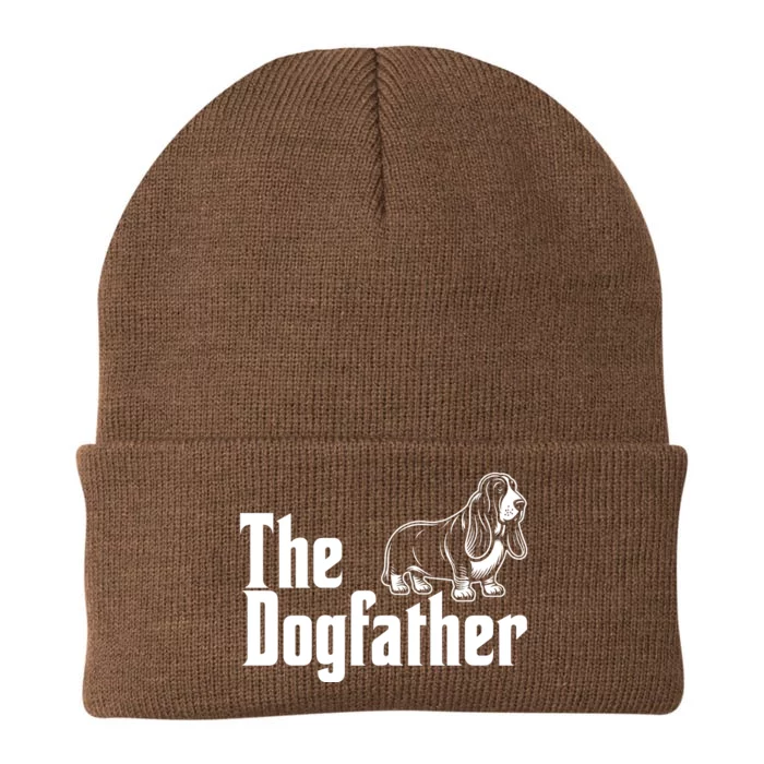 Funny The Dogfather Bassett Hound Lover Knit Cap Winter Beanie