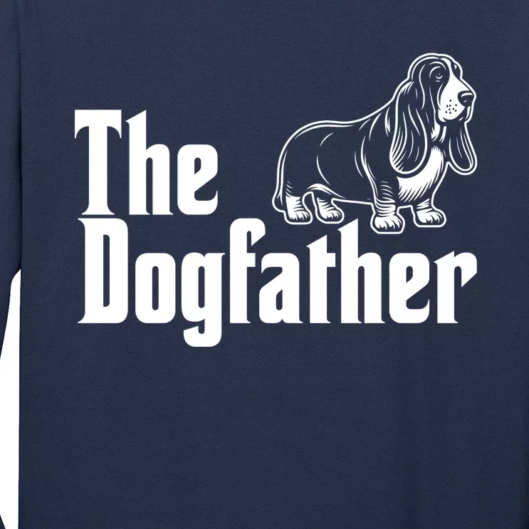 Funny The Dogfather Bassett Hound Lover Long Sleeve Shirt