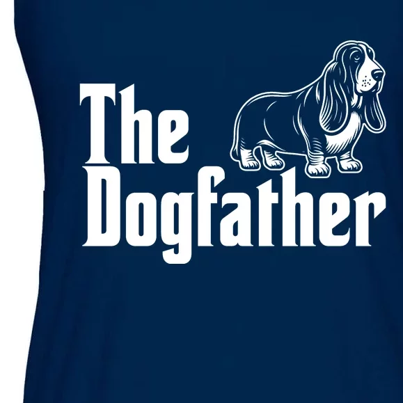 Funny The Dogfather Bassett Hound Lover Ladies Essential Flowy Tank