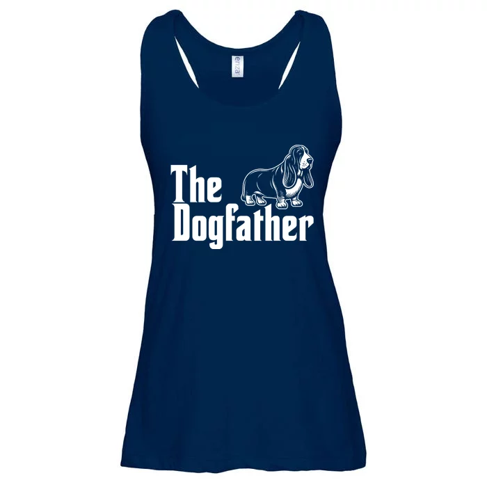 Funny The Dogfather Bassett Hound Lover Ladies Essential Flowy Tank