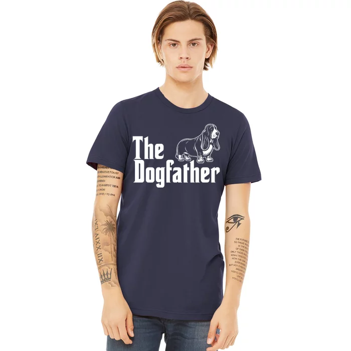 Funny The Dogfather Bassett Hound Lover Premium T-Shirt