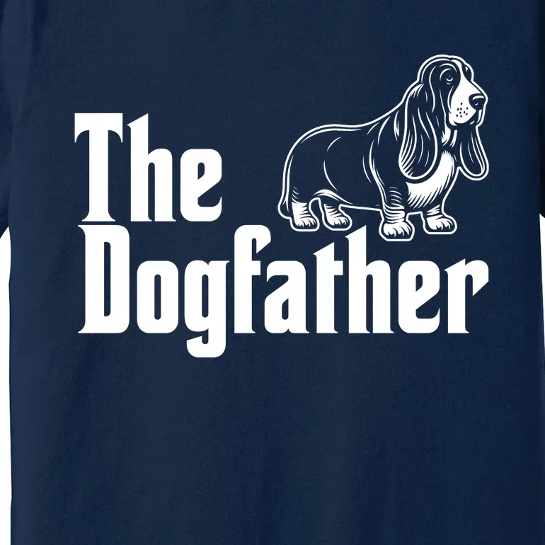 Funny The Dogfather Bassett Hound Lover Premium T-Shirt