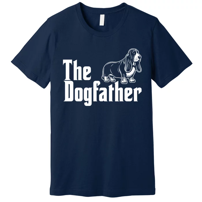 Funny The Dogfather Bassett Hound Lover Premium T-Shirt