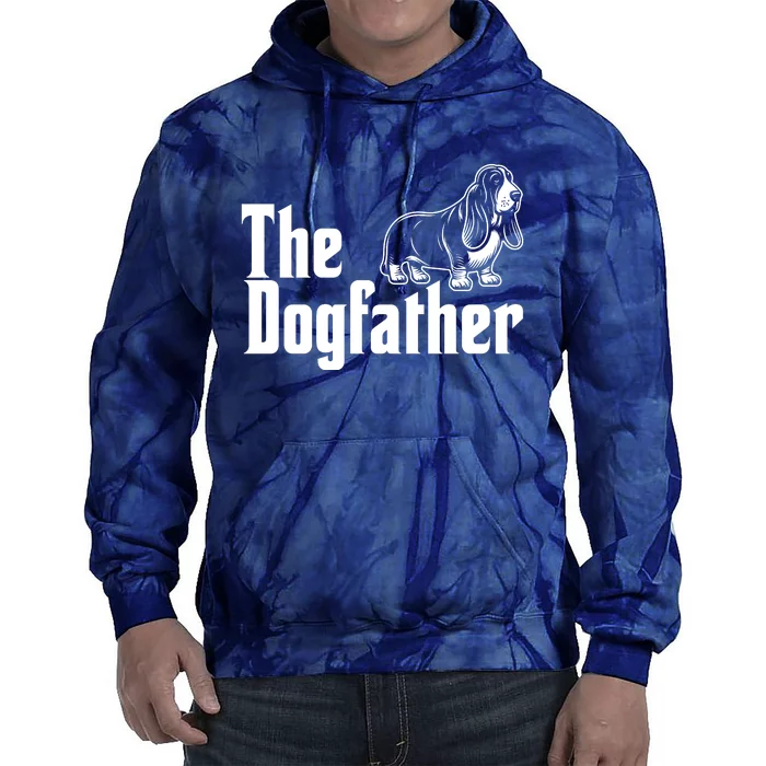 Funny The Dogfather Bassett Hound Lover Tie Dye Hoodie