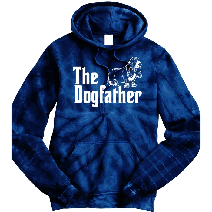 Funny The Dogfather Bassett Hound Lover Tie Dye Hoodie