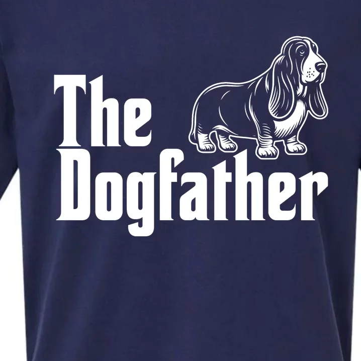 Funny The Dogfather Bassett Hound Lover Sueded Cloud Jersey T-Shirt