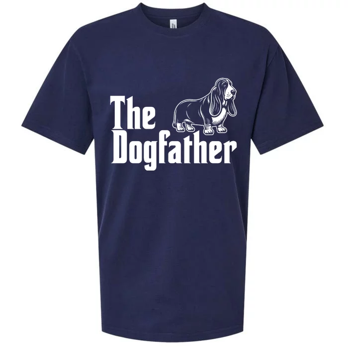 Funny The Dogfather Bassett Hound Lover Sueded Cloud Jersey T-Shirt