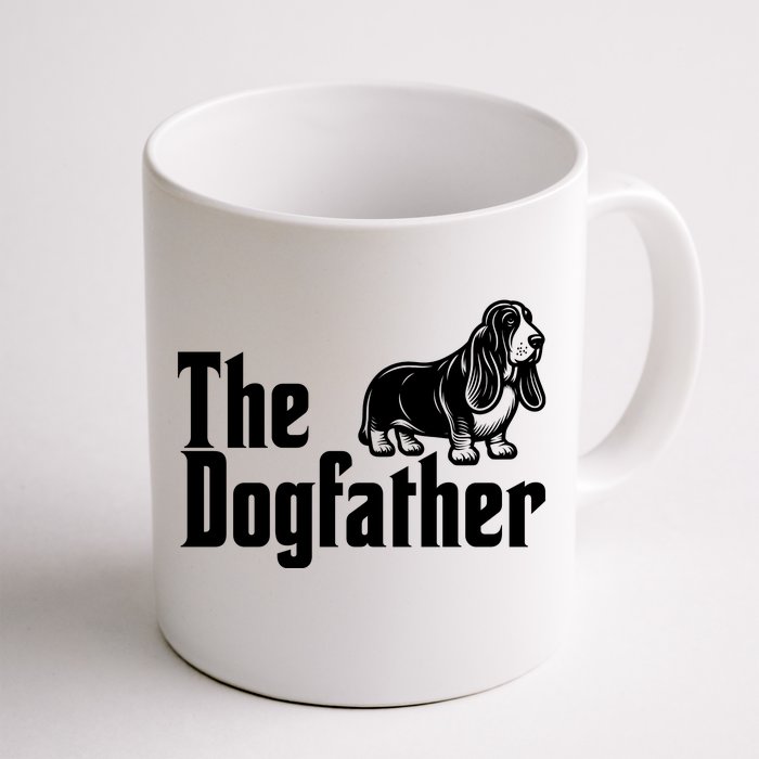 Funny The Dogfather Bassett Hound Lover Front & Back Coffee Mug